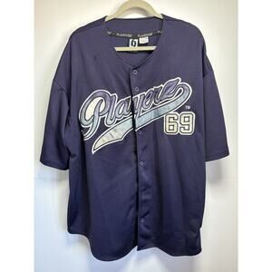 Vintage Y2K Players 69 Jersey Baseball Shirt XXL Polyester